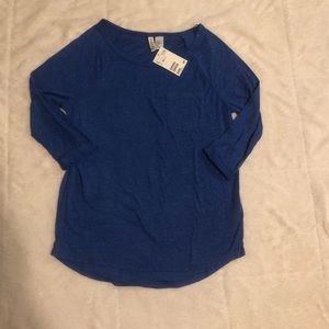 H&M Divided Basic 3/4 Length Sleeve Shirt- XS -NWT